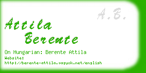 attila berente business card